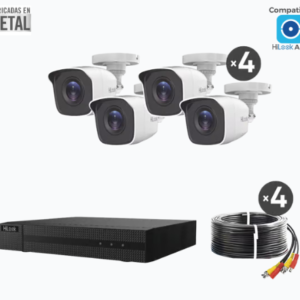 KIT de 4 Camaras Hikvision 1080p