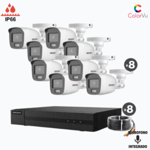 Kit Epcom de 8 camaras 1080P tipo Bala